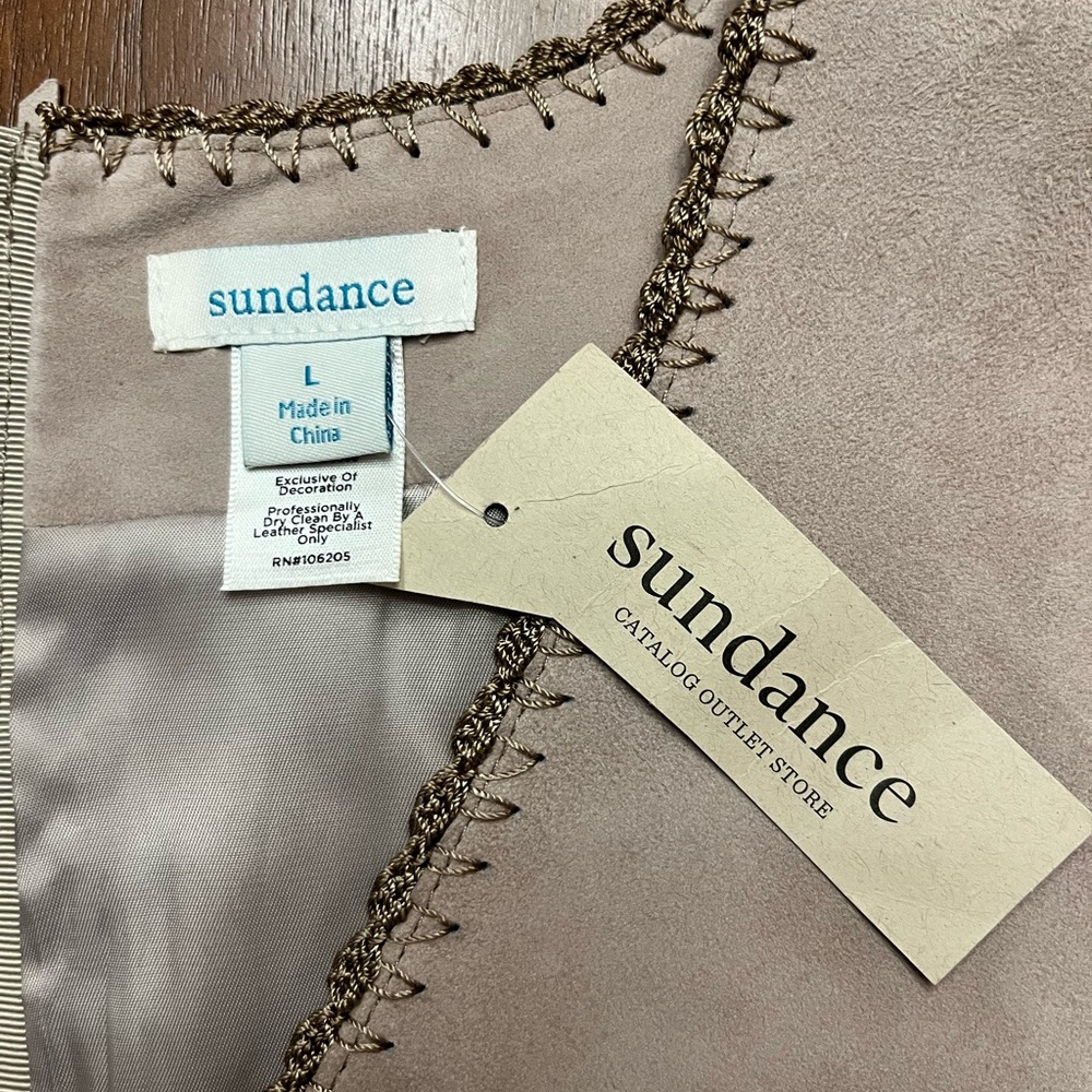 NWT Sundance Dakota Suede Leather Vest Size Large - Picture 9 of 14